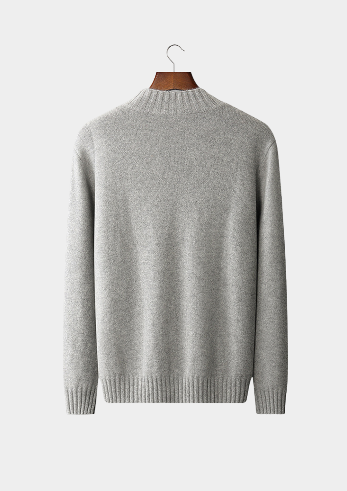 Men's Premium Cashmere Mock Neck Sweater - 100% Cashmere