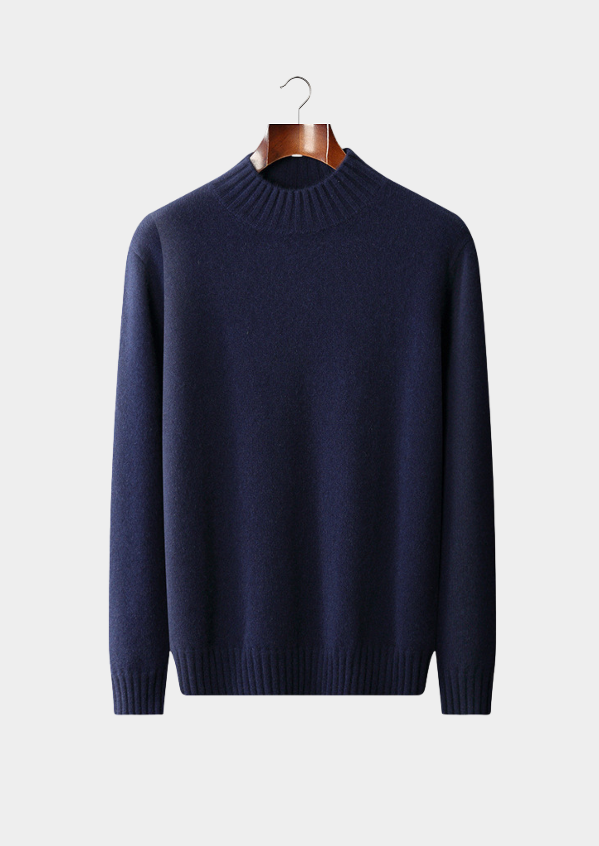 Men's Premium Cashmere Mock Neck Sweater - 100% Cashmere