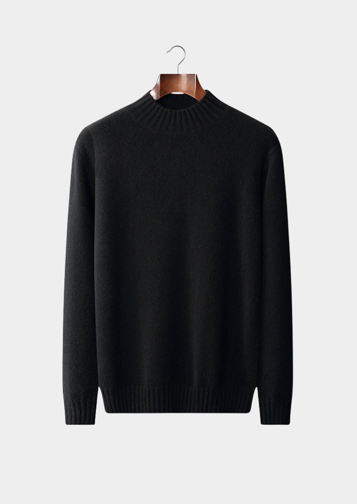 Men's Premium Cashmere Mock Neck Sweater - 100% Cashmere