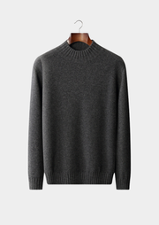 Men's Premium Cashmere Mock Neck Sweater - 100% Cashmere