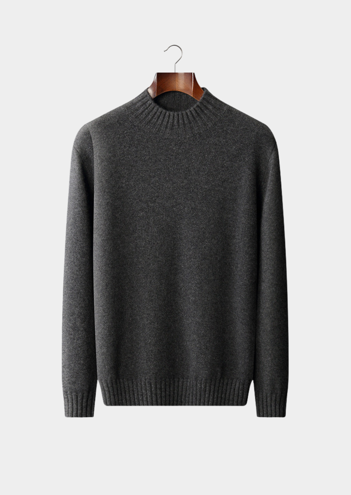 Men's Premium Cashmere Mock Neck Sweater - 100% Cashmere