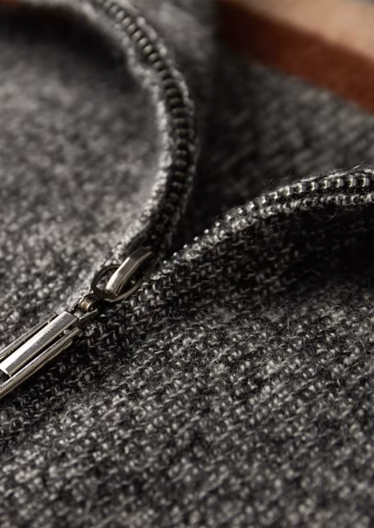 Cárdigan de Cashmere Hombre Premium – 100% Cashmere con Cremallera y Rayas