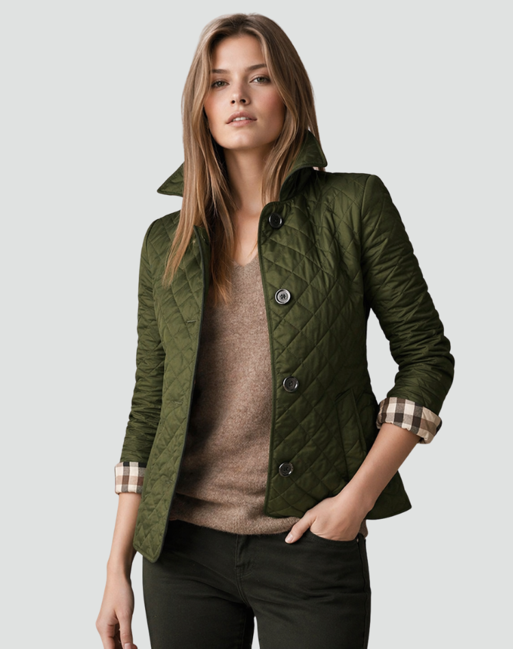 Chaqueta Acolchada Mujer con Botones - Entretiempo