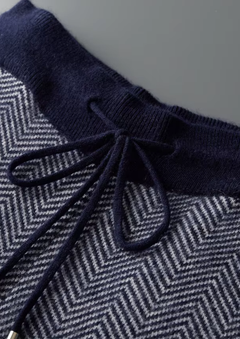 Men's 100% Merino Wool Knit Two-Piece Set - Matching Loungewear