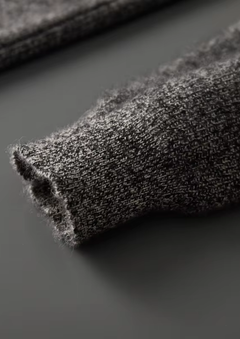 Cárdigan de Cashmere Hombre Premium – 100% Cashmere con Cremallera y Rayas