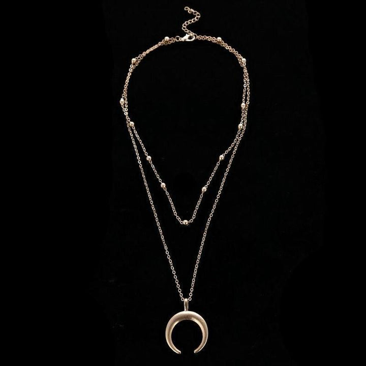 Collar Doble Chapado en Oro Mujer