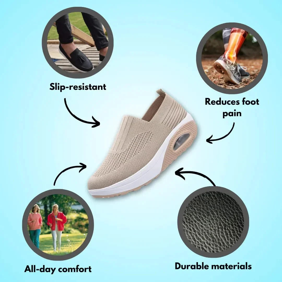 Women's Orthopedic Sneakers with Arch Support for Flat Feet