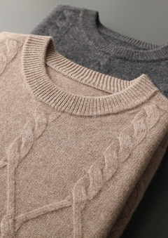 Jersey de Cashmere Hombre Premium – 100% Cashmere con Diseño