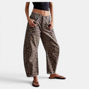Women's Elastic Mid-Rise Wide Leg Jeans