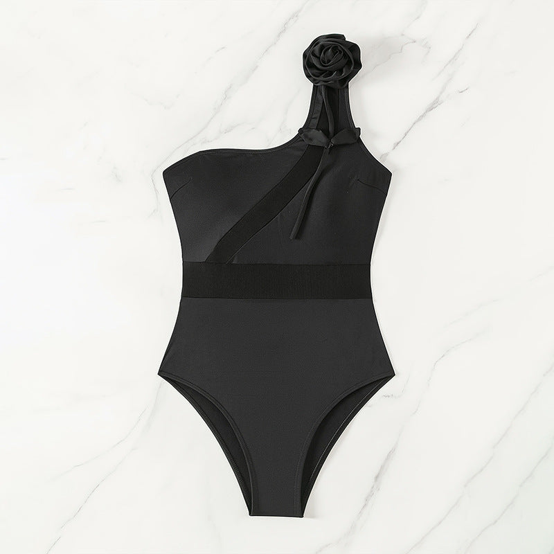 Bañador Negro Mujer Un Hombro