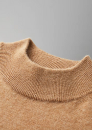Camiseta Hombre Premium 100% Cashmere – Cuello Alto Elegante