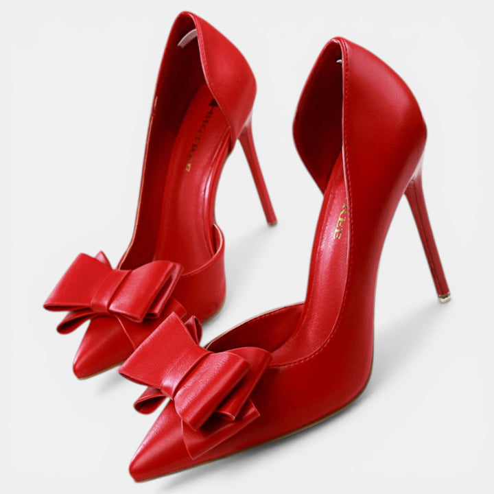 Tacones Mujer Punta Fina Abiertos Laterales