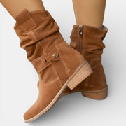 Botas Western de Mujer en Ante con Punta Fina