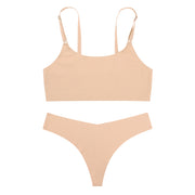 Women's Seamless Ice Silk Lingerie Set
