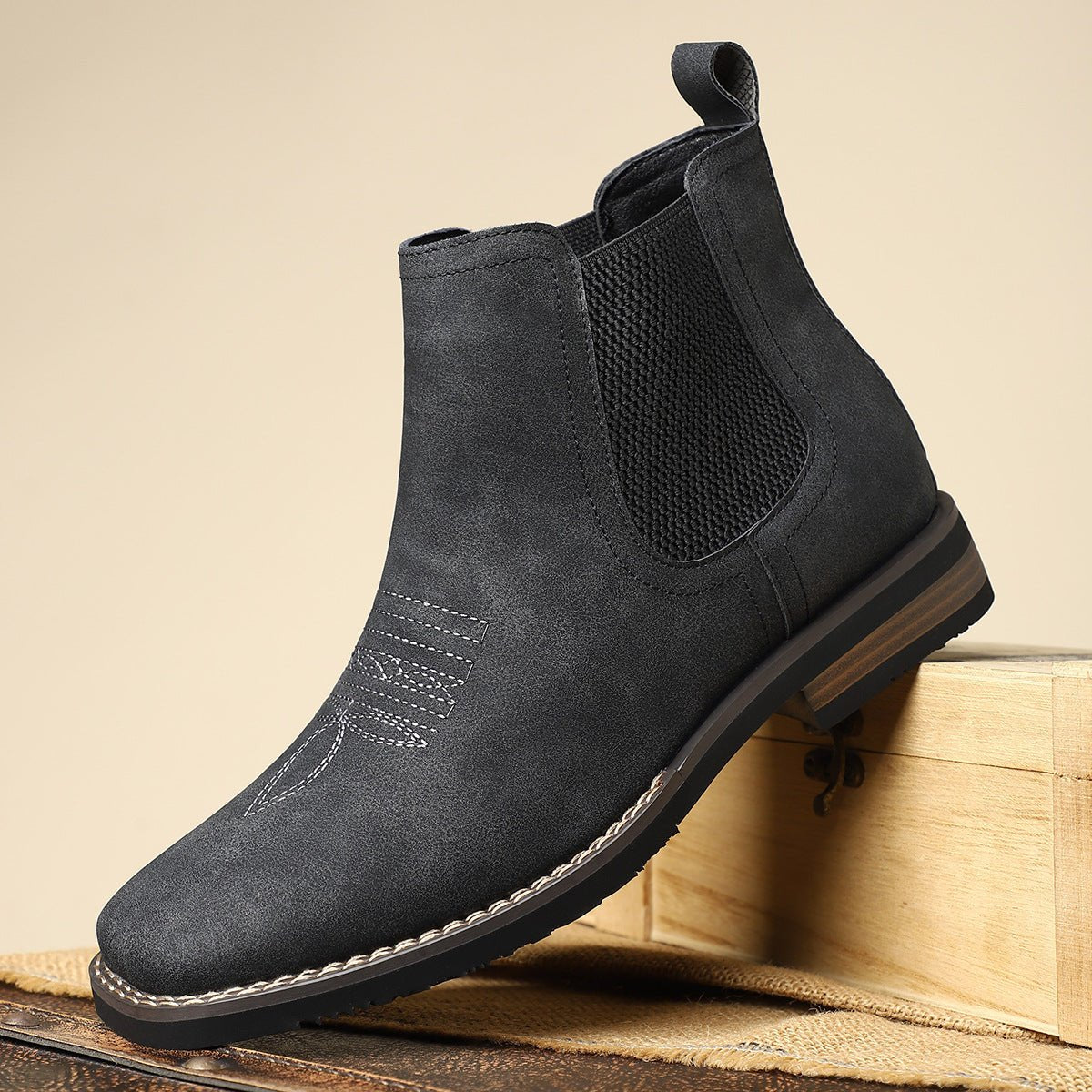 Men's Classic Laceless Chelsea Boots - Elastic Side Panels