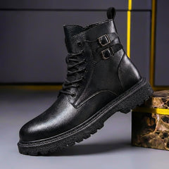 Men's Genuine Leather Chelsea Boots - Dressy Slip-On Ankle Boots