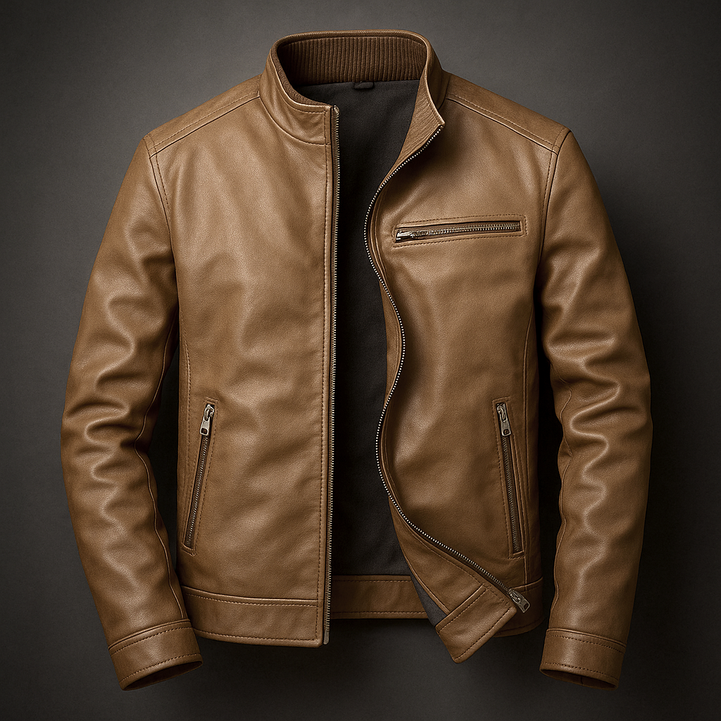 Chaqueta de Cuero Hombre Estilo Vintage