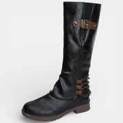 Botas Altas Mujer - Tacón Cuadrado, Punta Redonda, Cómodas y Cálidas