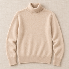 Women's Cashmere Turtleneck Knit Sweater - Lightweight Pullover