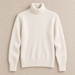 Women's Cashmere Turtleneck Knit Sweater - Lightweight Pullover
