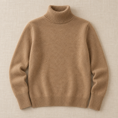 Women's Cashmere Turtleneck Knit Sweater - Lightweight Pullover