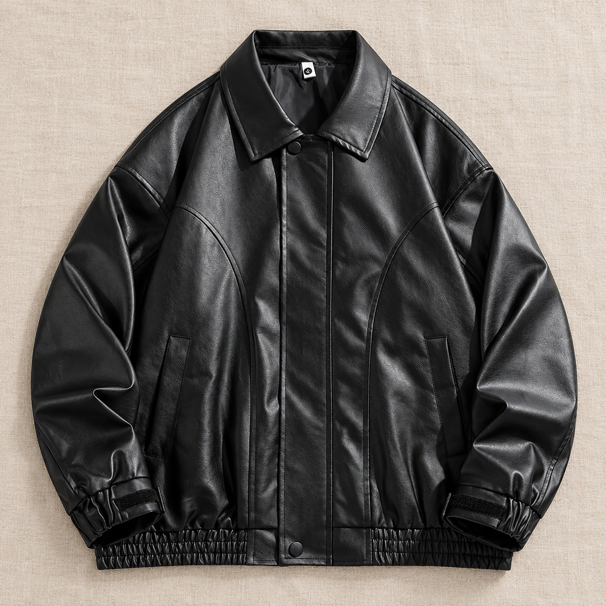 Men's Classic Faux Leather Jacket - Timeless Everyday Fit