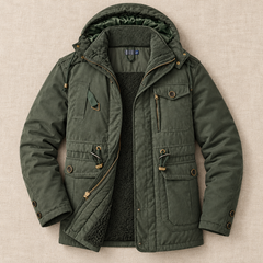 Men's Hooded Winter Utility Jacket - Warm Field Coat