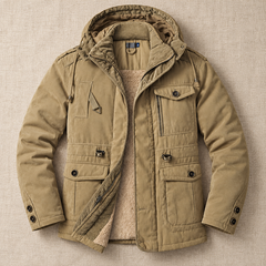 Men's Hooded Winter Utility Jacket - Warm Field Coat