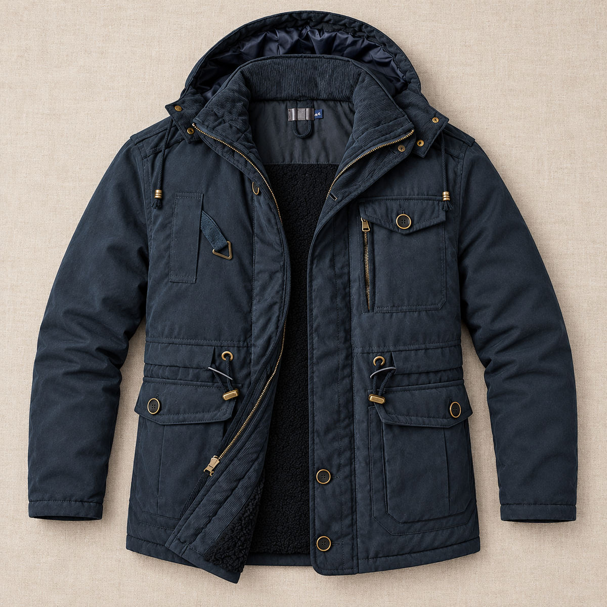 Men's Hooded Winter Utility Jacket - Warm Field Coat