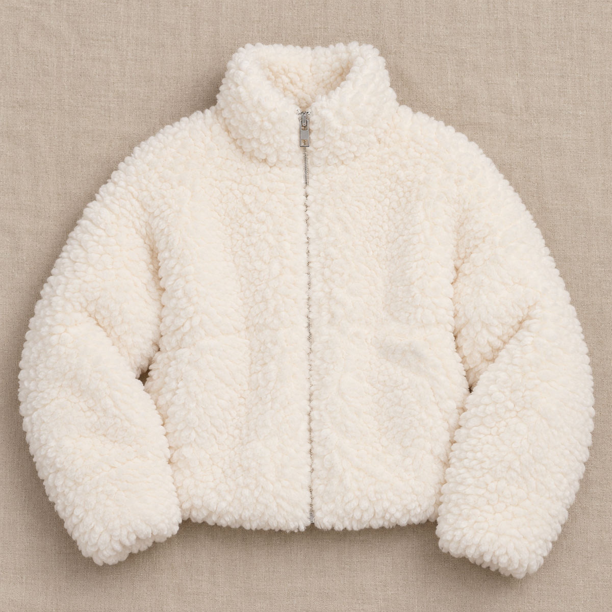 Chaqueta Mujer de Borreguito con Cremallera