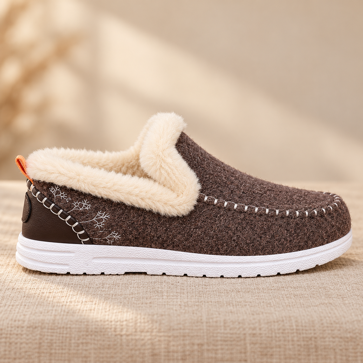 Women's Fleece-Lined Winter Moccasins - Warm Slip-On Loafers