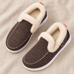 Women's Fleece-Lined Winter Moccasins - Warm Slip-On Loafers