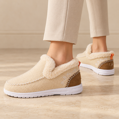 Women's Fleece-Lined Winter Moccasins - Warm Slip-On Loafers