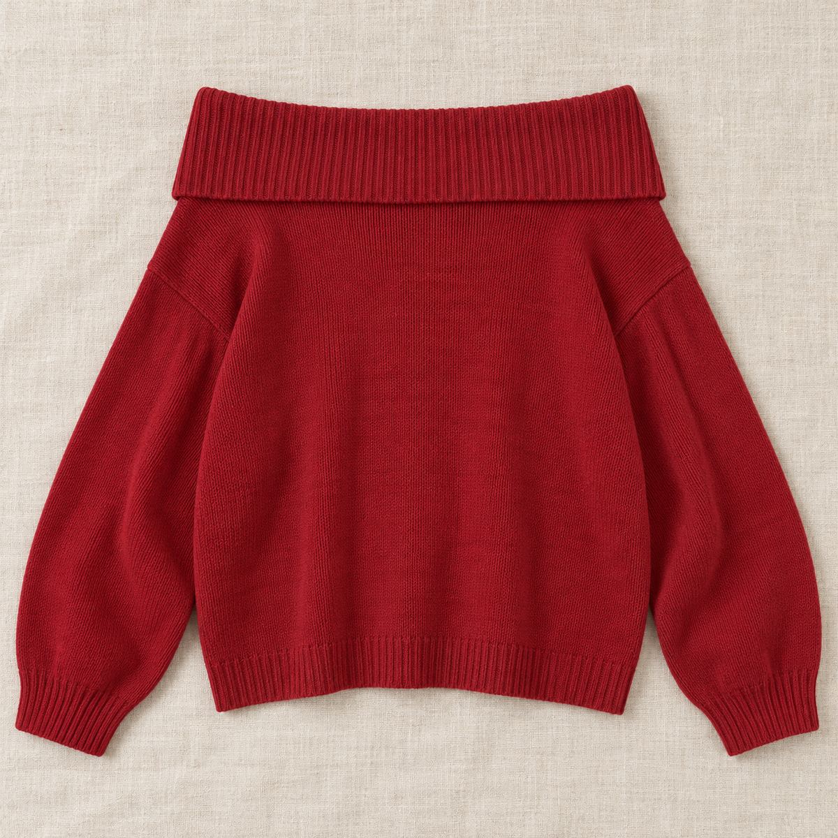 Women's Relaxed Knit Off-the-Shoulder Sweater - Slouchy Pullover