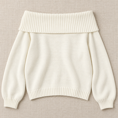 Women's Relaxed Knit Off-the-Shoulder Sweater - Slouchy Pullover