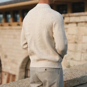 Polo Hombre de Punto Manga Larga con Estampado