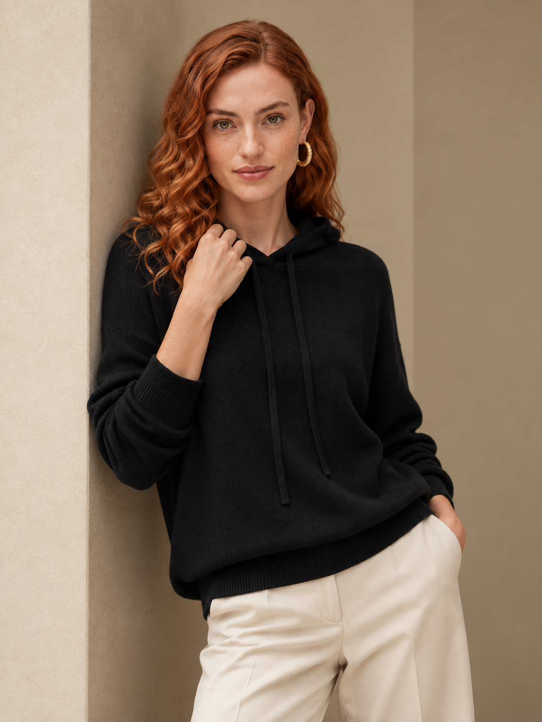 Sudadera Mujer Clásica de Cachemira con Capucha