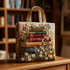 Women's Handmade Quilted Tote Bag - Dog, Cat and Floral Prints