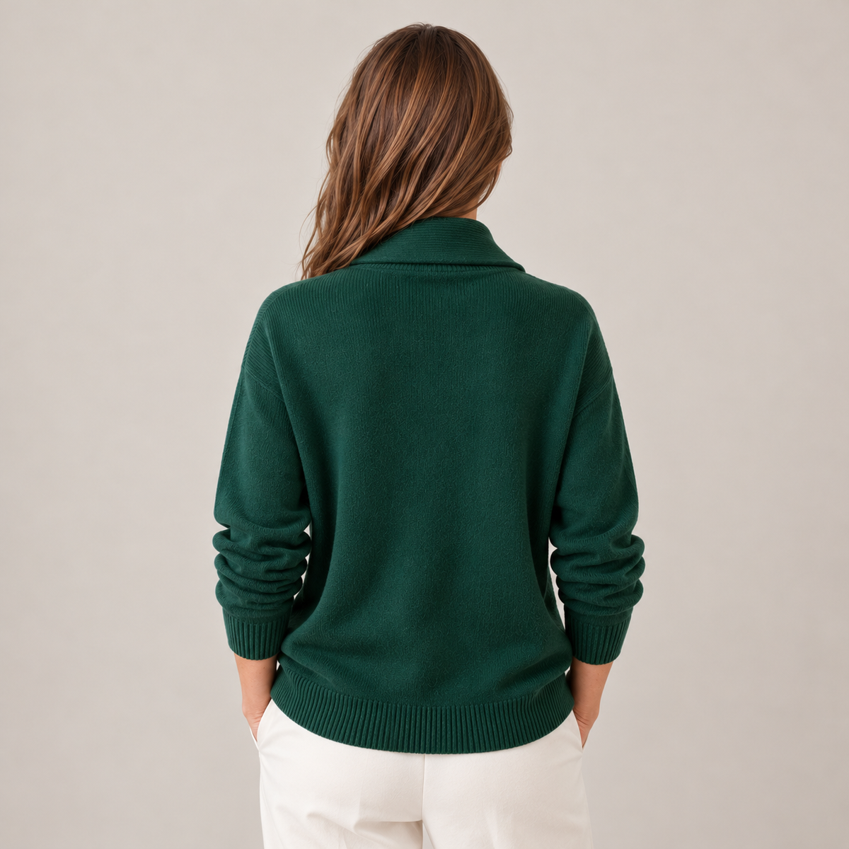 Women's Soft Shawl Collar Sweater - Long Sleeve