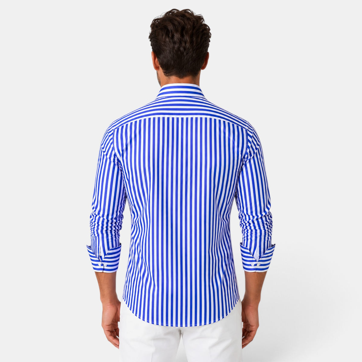 Men's Long Sleeve Regular Fit Striped Shirt