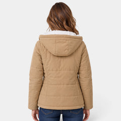 Chaqueta Acolchada con Capucha y Forro Polar Sherpa