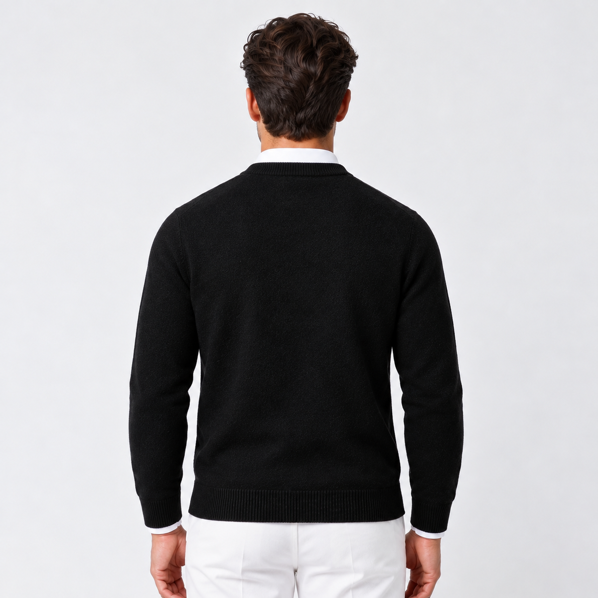 Men's Cashmere Crew Neck Sweater - Classic Pullover
