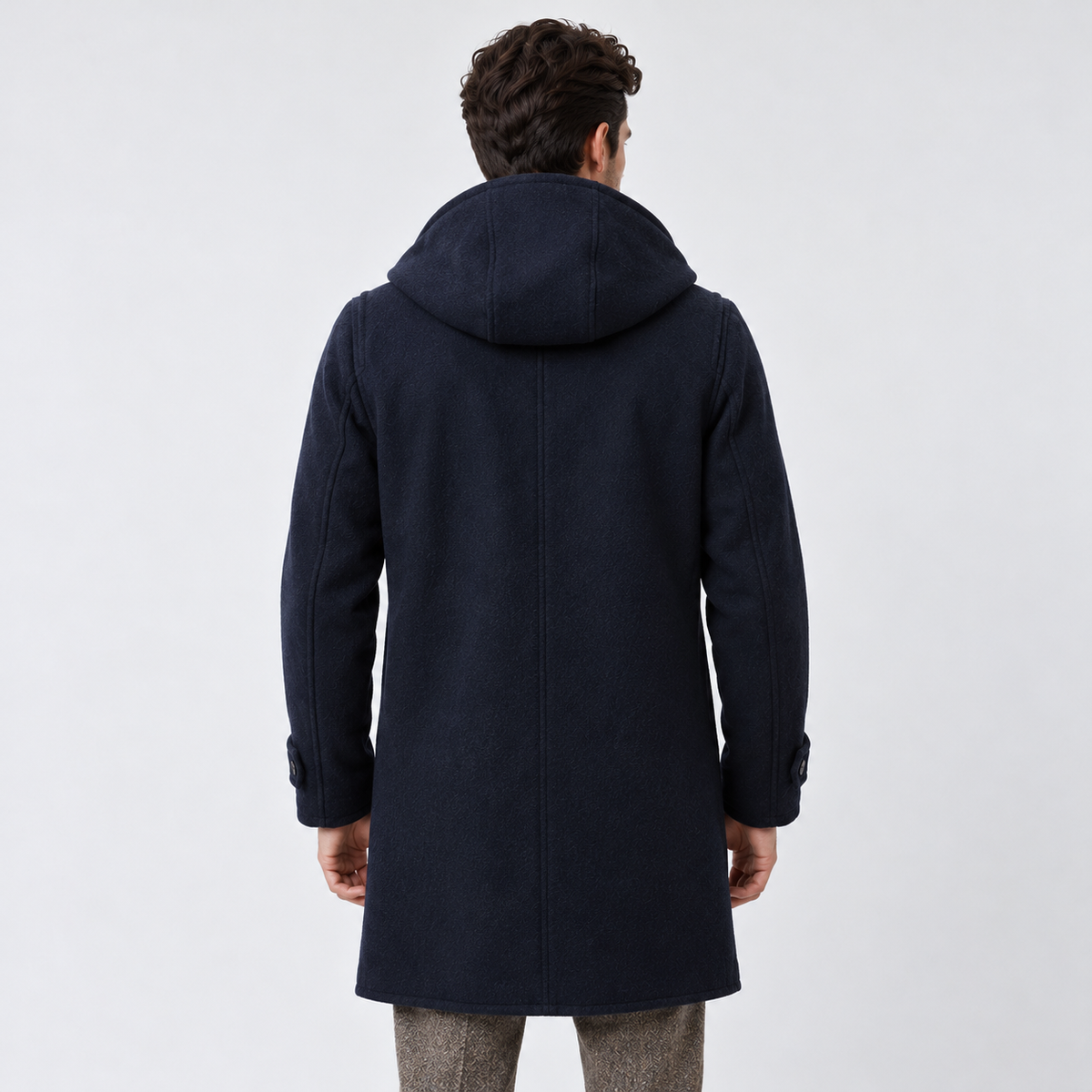 Men's Hooded Duffle Coat - Warm Winter Coat