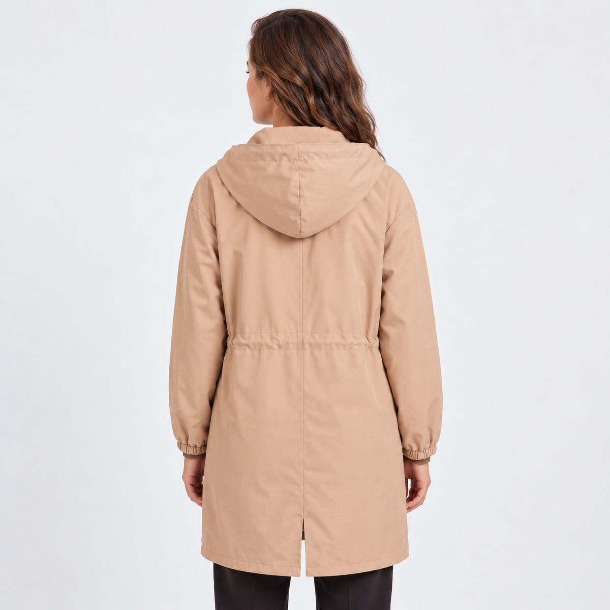 Women's Long Waterproof Hooded Raincoat - Plus Sizes to 5XL