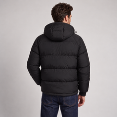 Chaqueta Acolchada con Capucha para Hombre, Cierre de Cremallera