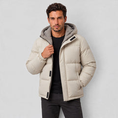Men's Rugged Warm Puffer Jacket - Quilted Winter Coat