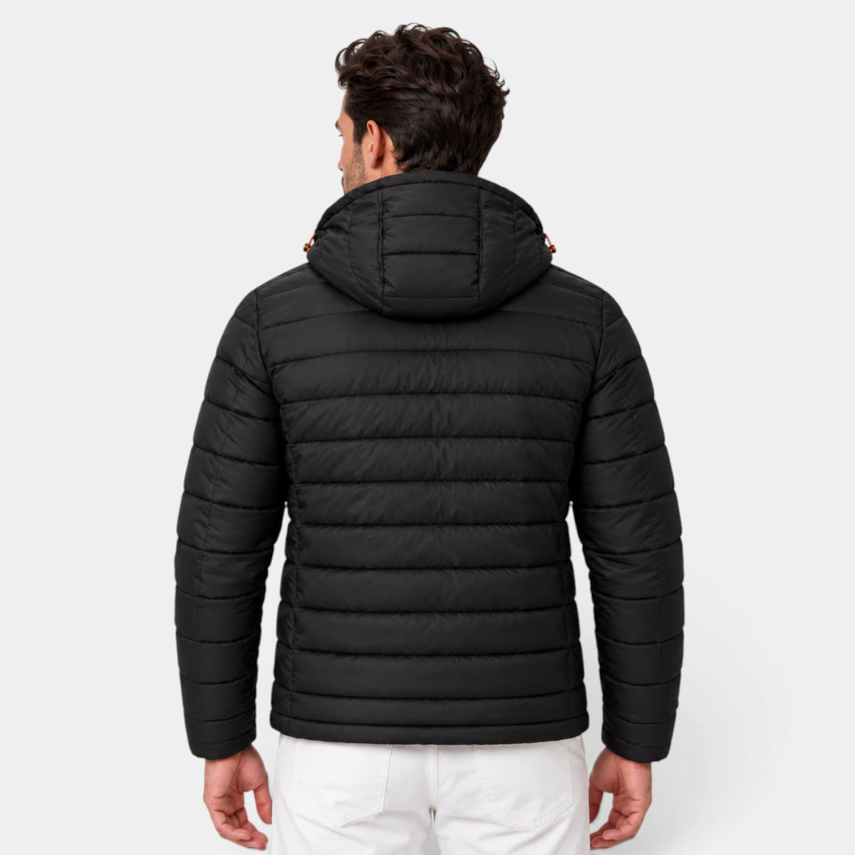Chaqueta Acolchada con Capucha para Hombre Cremallera Completa