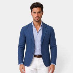 Blazer de Punto Flexible para Hombre Estilo Smart Casual
