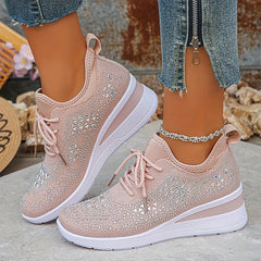 Women's Orthopedic Sneakers - Sparkle Details