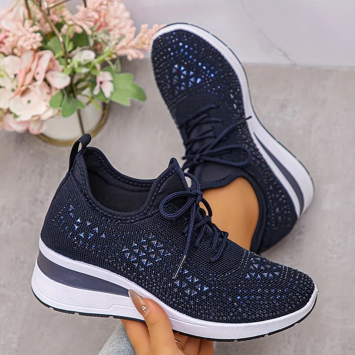 Women's Orthopedic Sneakers - Sparkle Details